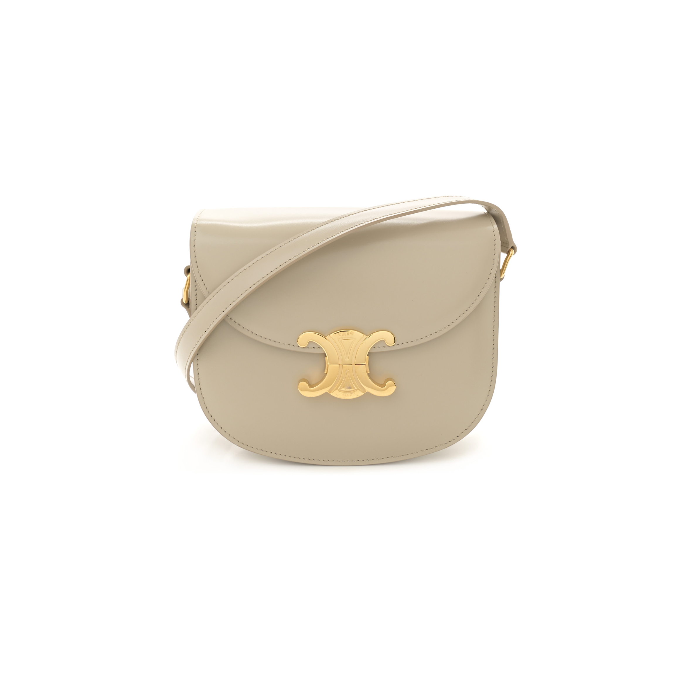 CELINE SHOULDER BAG IN TEEN BESACE TRIOMPHE SHINY CALFSKIN 110413BF4.02LS (18.5*16*6cm)